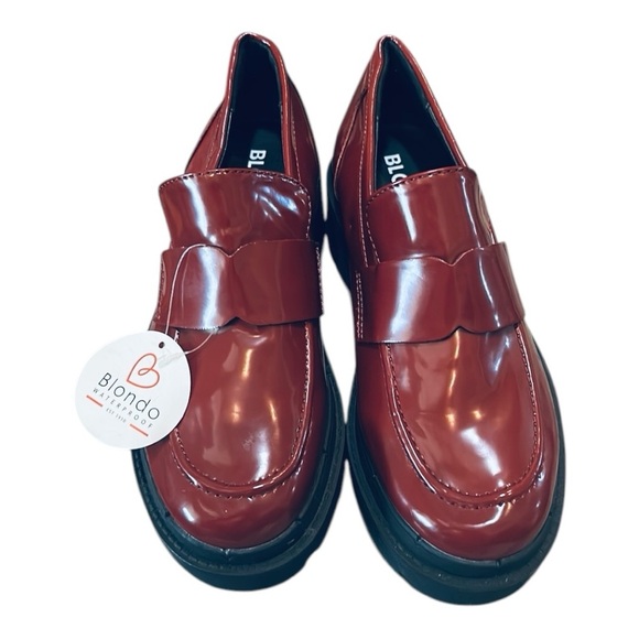 Blondo Waterproof Loafers - Burgundy, women size 7M, New - Picture 1 of 6